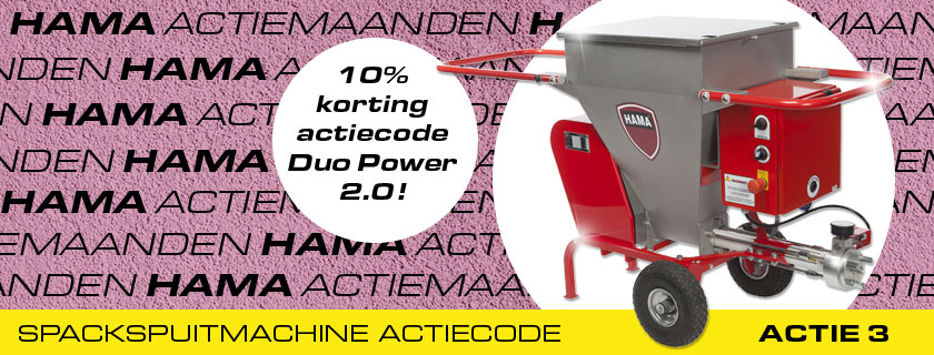 HAMA actiemaanden: 10% korting op Duo Power 2.0 Spackspuitmachine!